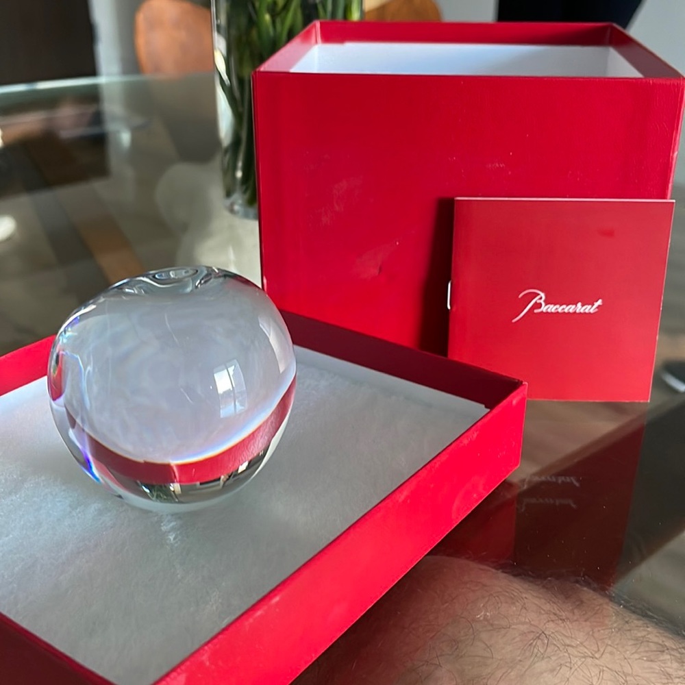 Baccarat Apple Paperweight